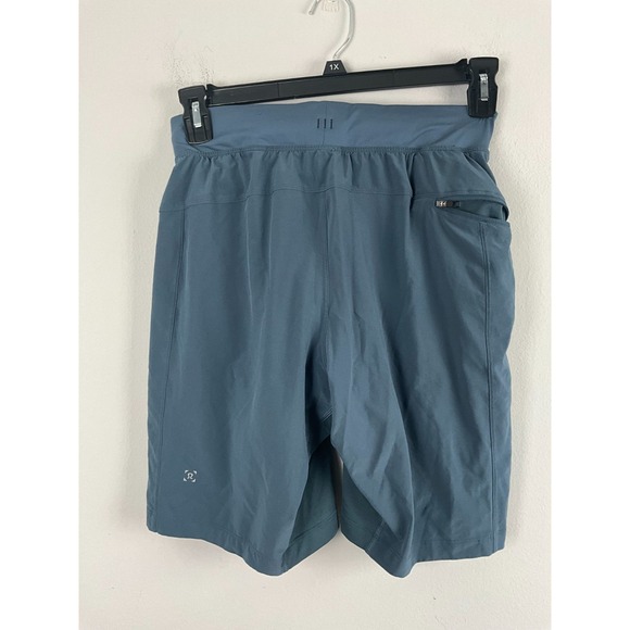 Lululemon Men's Shorts Small Blue‎ Lined Training Running Zip Pocket - Picture 2 of 7